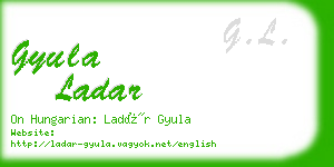 gyula ladar business card